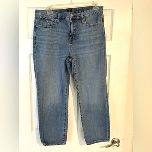 J. Crew Women’s Straight Boyfriend Jeans - Medium Blue Wash